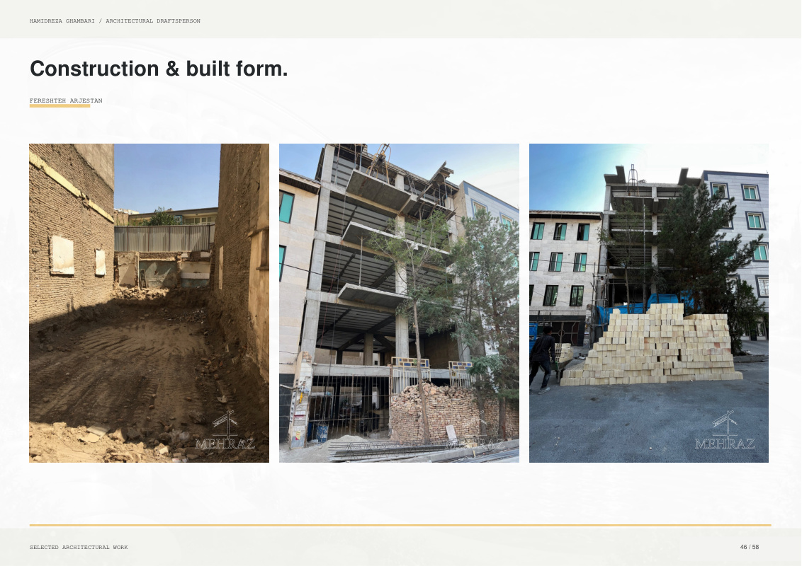 Fereshteh Arjestan - Construction & built form.