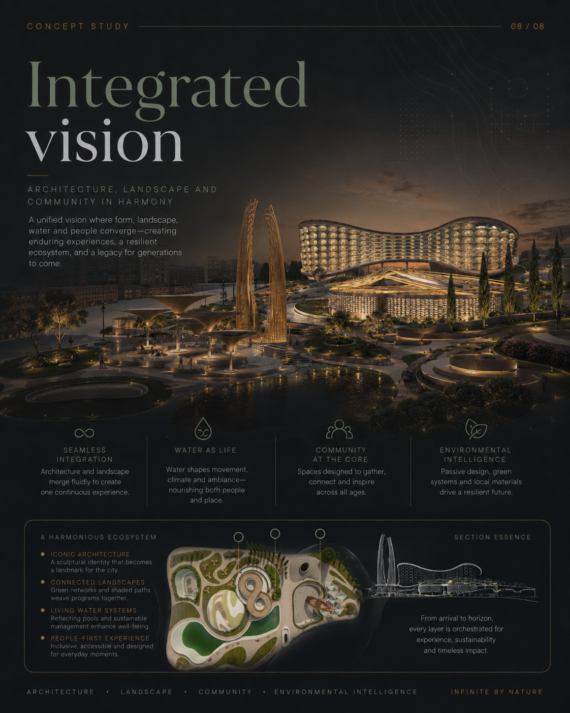 Infinite Landscape Commons integrated vision board