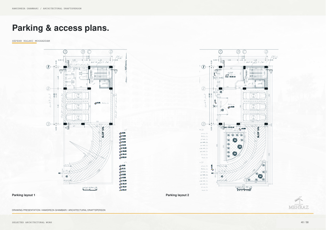Sepehr Kalani Moghaddam - Parking & access plans.