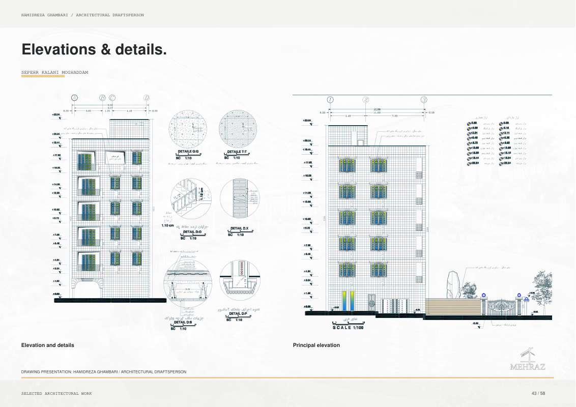 Sepehr Kalani Moghaddam - Elevations & details.