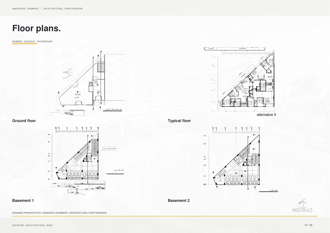 Bahman Shafahi Moghaddam - Floor plans.